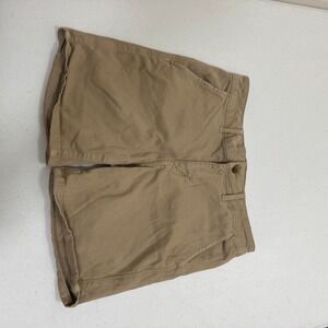 American Eagle Skinny Bermuda Shorts Khaki Tan Stretch Cotton Blend Size 8
